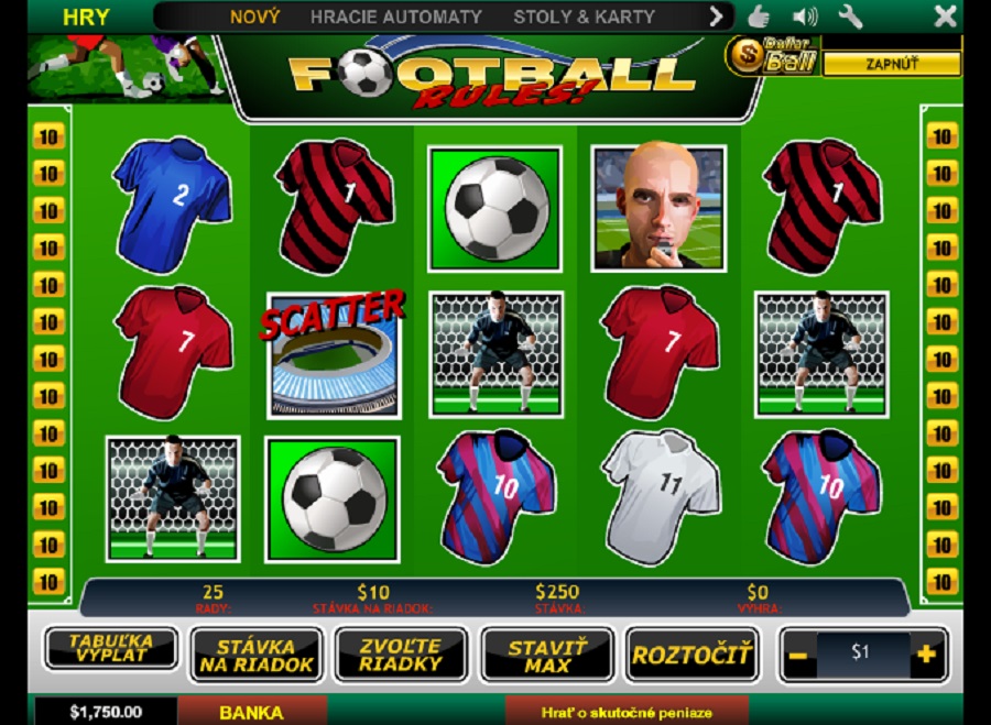 Hrací automat Football Rules