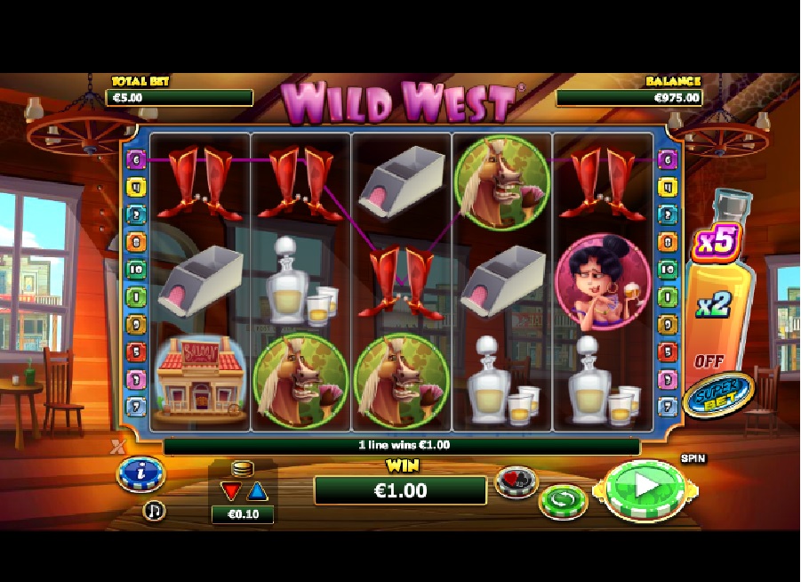 Hrací výherní automaty Wild West