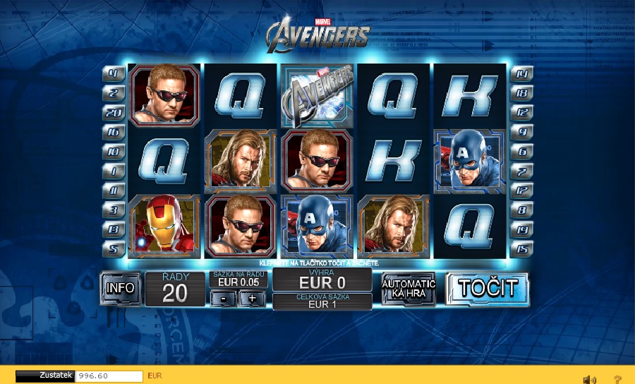 Automatová hra Avengers