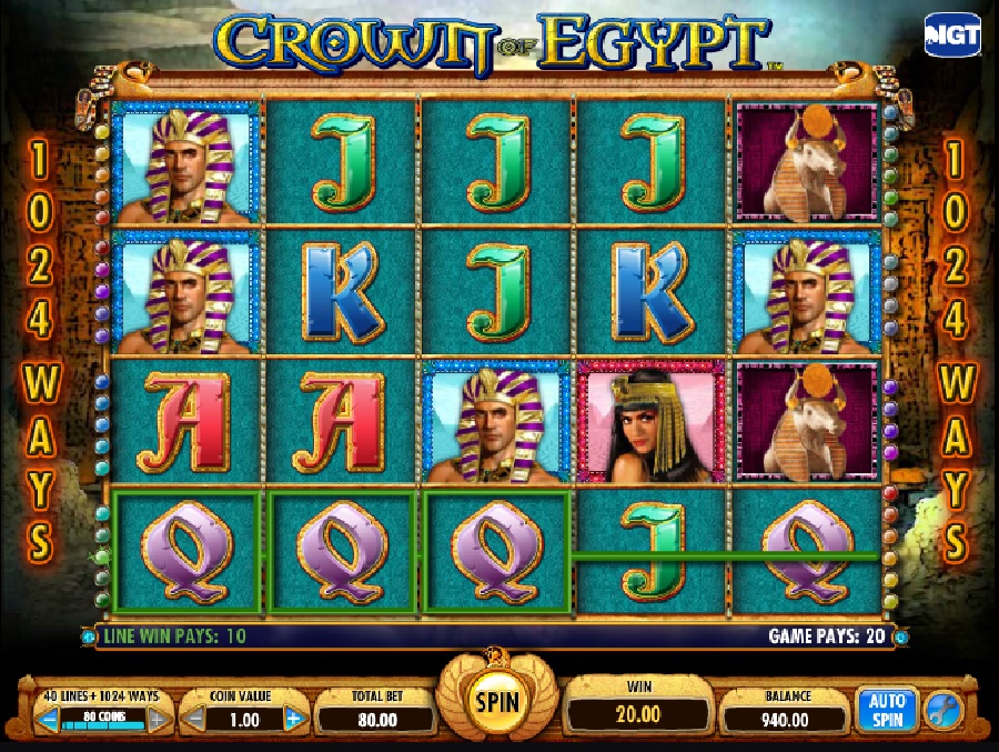 Crown of Egypt hrací automaty