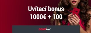 Uvítací bonus až 1000€ a 100 točení zadarmo